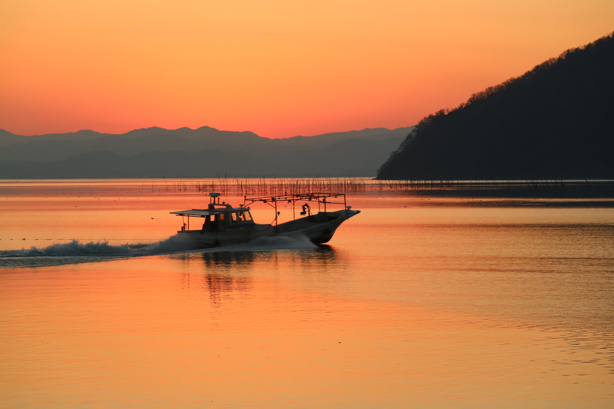 撮りにこんせ‼フォトコンテスト|滋賀・長浜北部|7月2日8枚目 尾上港の夕暮れ